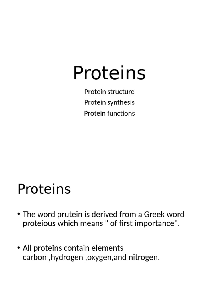 Proteins-WPS Office | PDF
