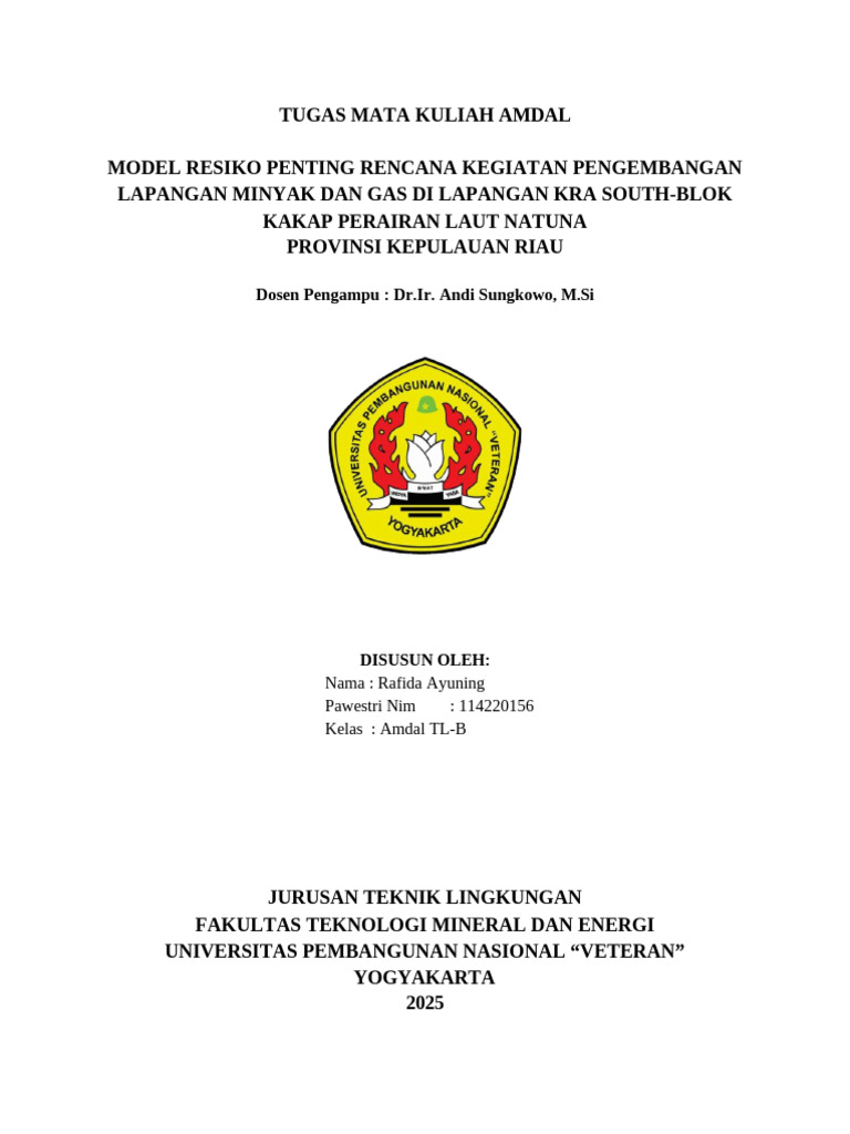 Rafida Ayuning - AMDAL - TL-B | PDF