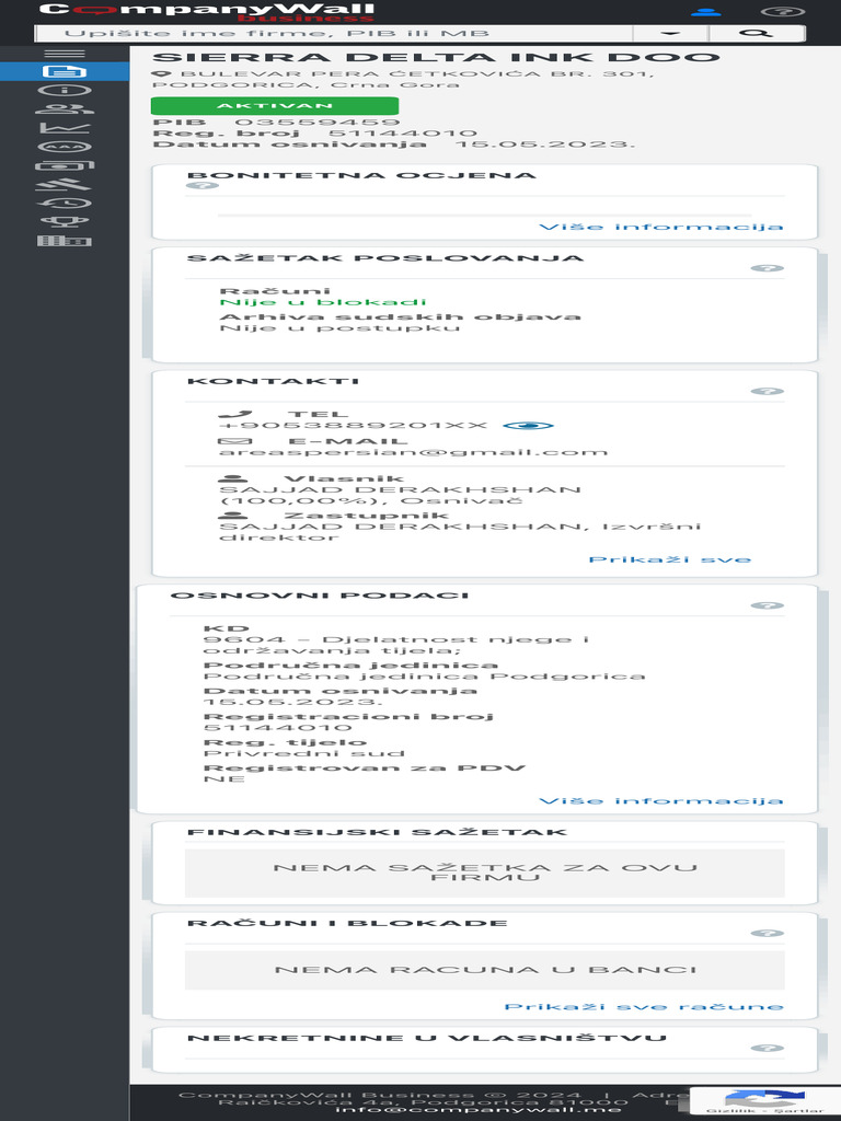 Sierra Delta Ink Doo | PDF