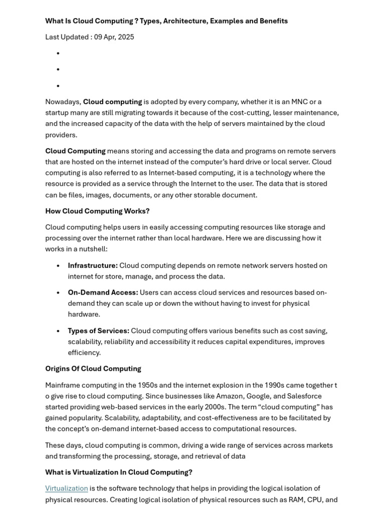 Understanding Cloud Computing Basics | PDF | Cloud Computing ...