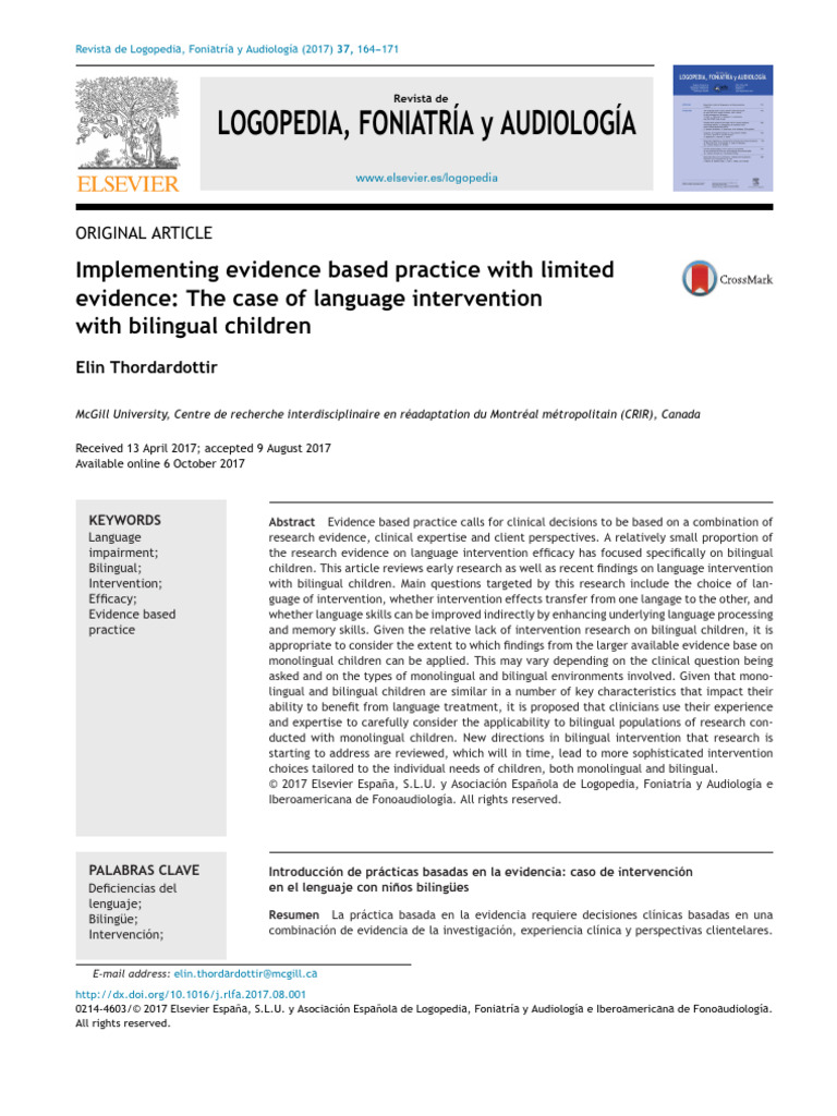 Intervention With Bilingual Children | PDF | Multilingualism | Second ...