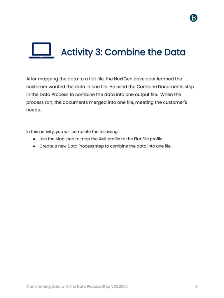 Activity 3 - Transforming Data With The Data Process Step V03.2025 ...