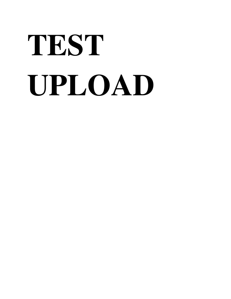 Test Upload Document Overview | PDF