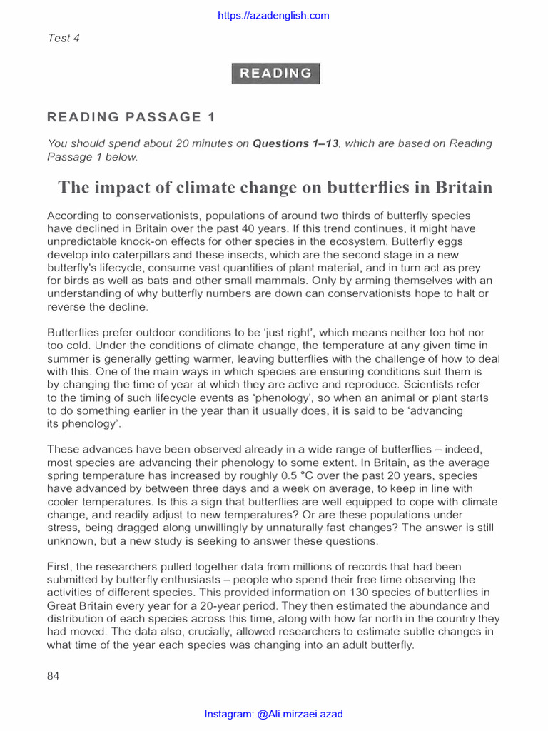 Climate Change Effects on UK Butterflies | PDF | Butterfly ...