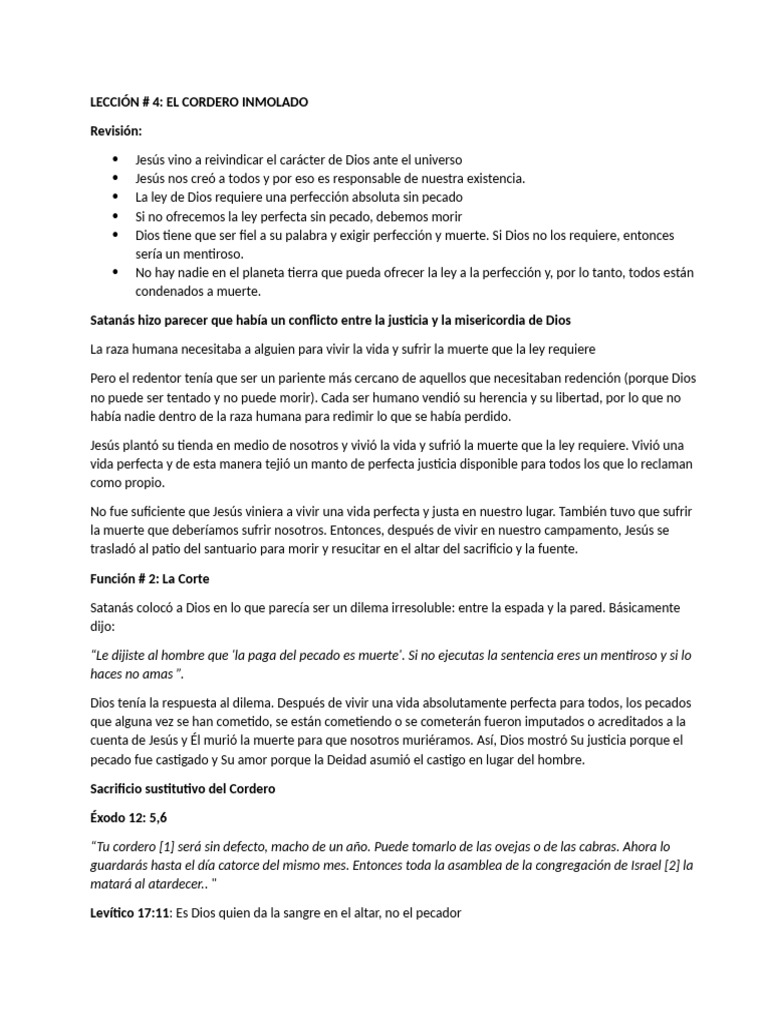 El Cordero Inmolado: Redención y Justicia | PDF | La resurrección de ...