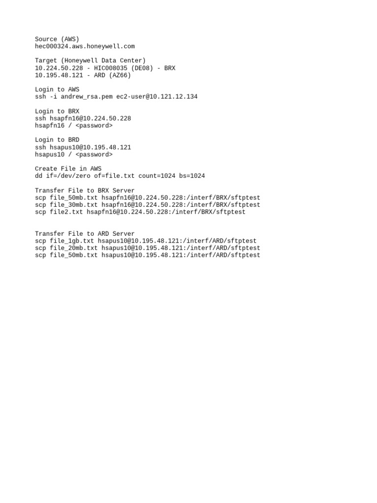 AWS and Server File Transfer Guide | PDF