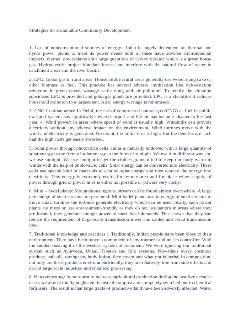 5-Strategies For Sustainable Community Development-20-12-2024 | PDF ...