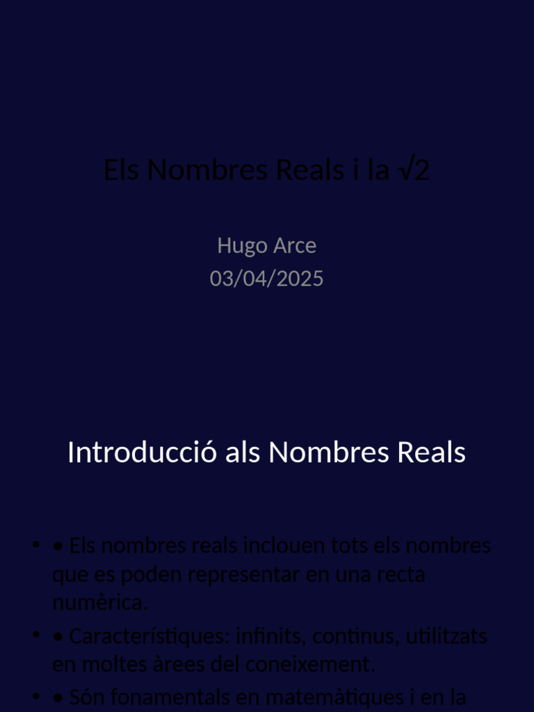 Nombres Reals Sqrt2 Updated | PDF