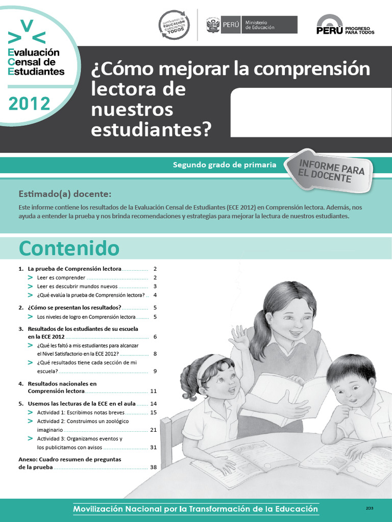 Mejora de Comprensión Lectora en 2° Grado | PDF | Comprensión lectora ...