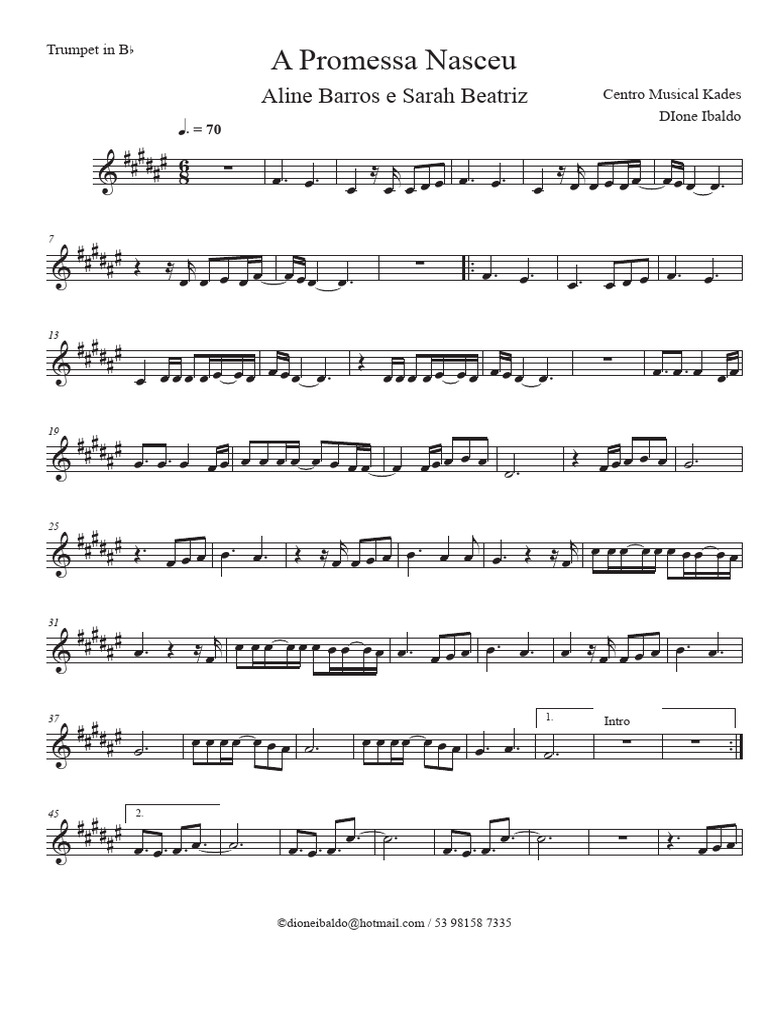 A Promessa Nasceu - Trumpet in BB | PDF