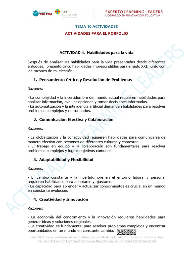 Habilidades Clave para el Siglo XXI | PDF | Creatividad | Aprendizaje
