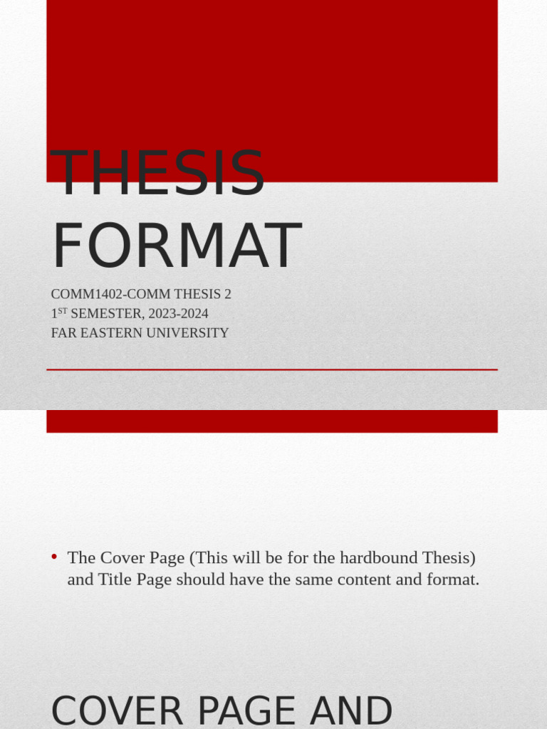 Thesis Format | PDF | Grammatical Tense | Theory