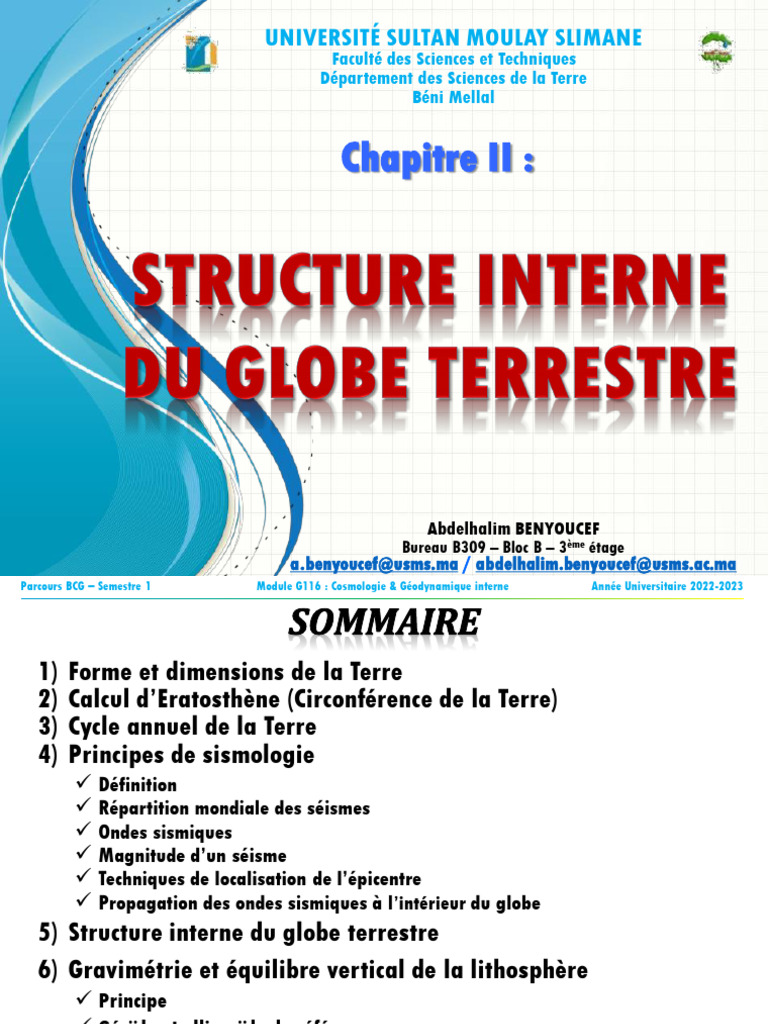 Structure interne du globe terrestre | PDF | Tremblements de terre ...