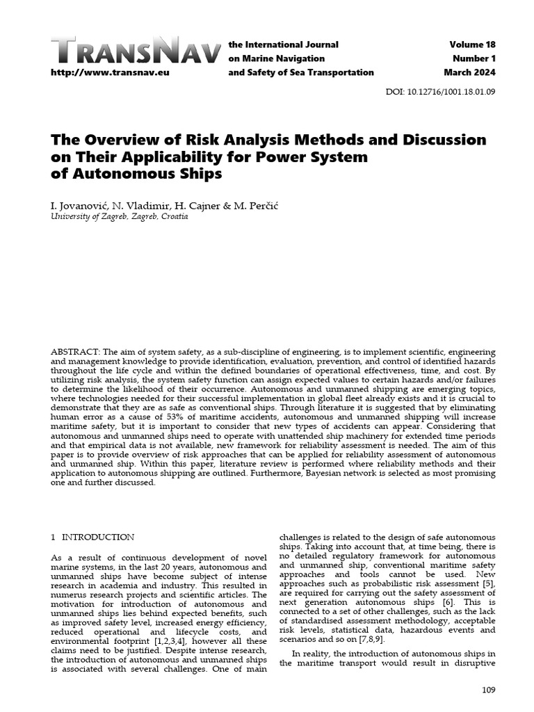Risk Analysis for Autonomous Ships | PDF | Bayesian Network | Risk