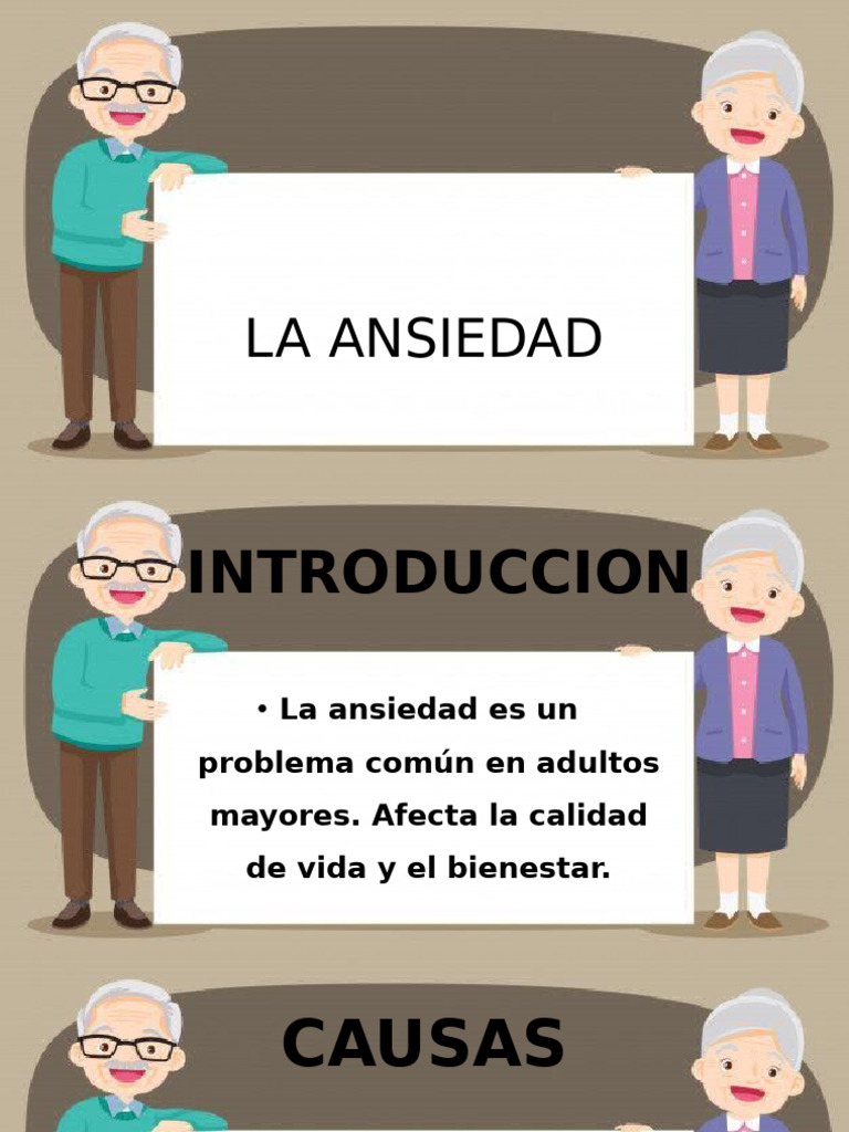 Ansiedad en Adultos Mayores: Causas y Estrategias | PDF