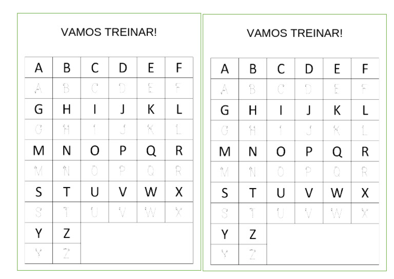 Alfabeto Colar No Caderno | PDF