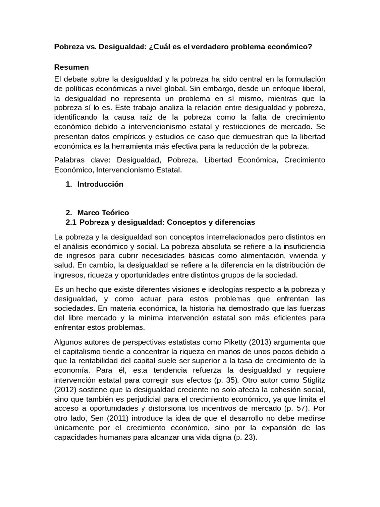Desigualdad y pobreza en Bolivia: Análisis | PDF | Pobreza | Pobreza e ...