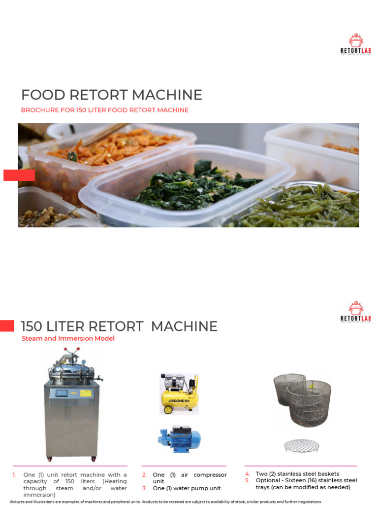 150L Food Retort Machine Brochure | PDF | Pressure Cooking | Mechanical ...