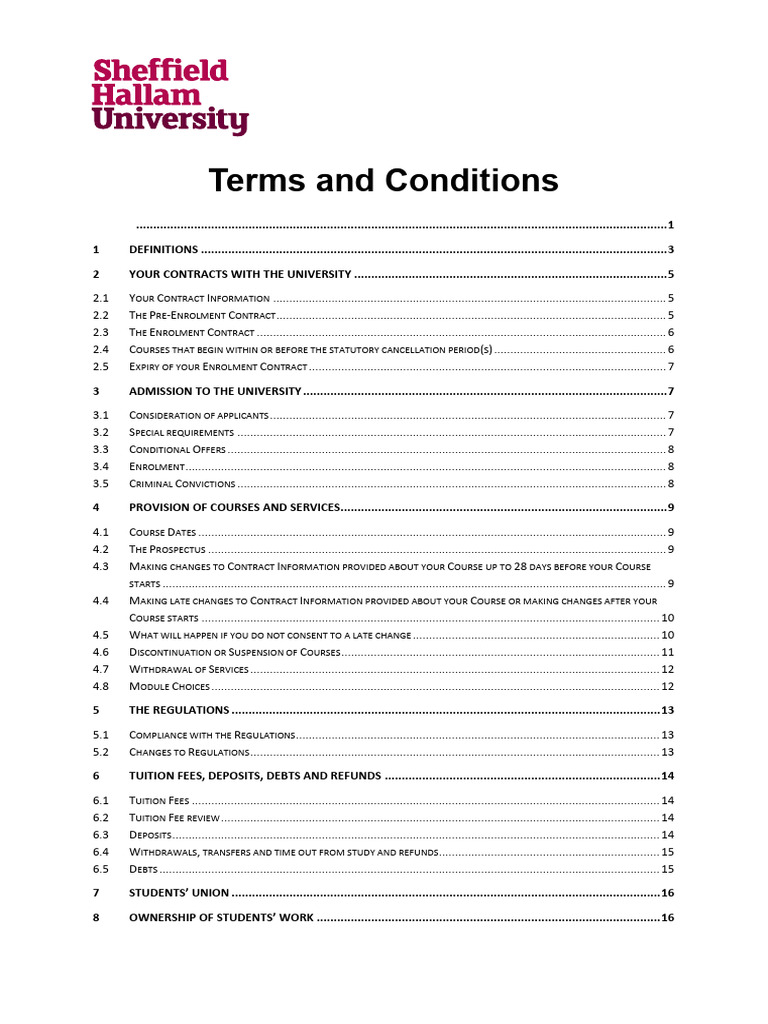 Terms and Conditions v16 202324 Final | PDF | Fee | Interest