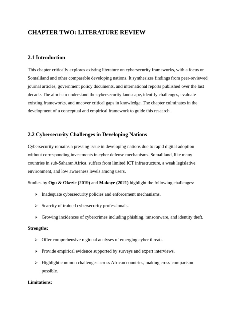 Chapter Two-Literature Review | PDF | Computer Security | Security