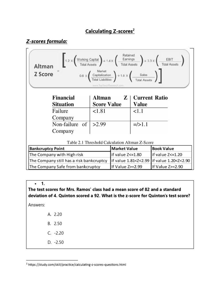 Z-Score Calculation Examples | PDF | Standard Score