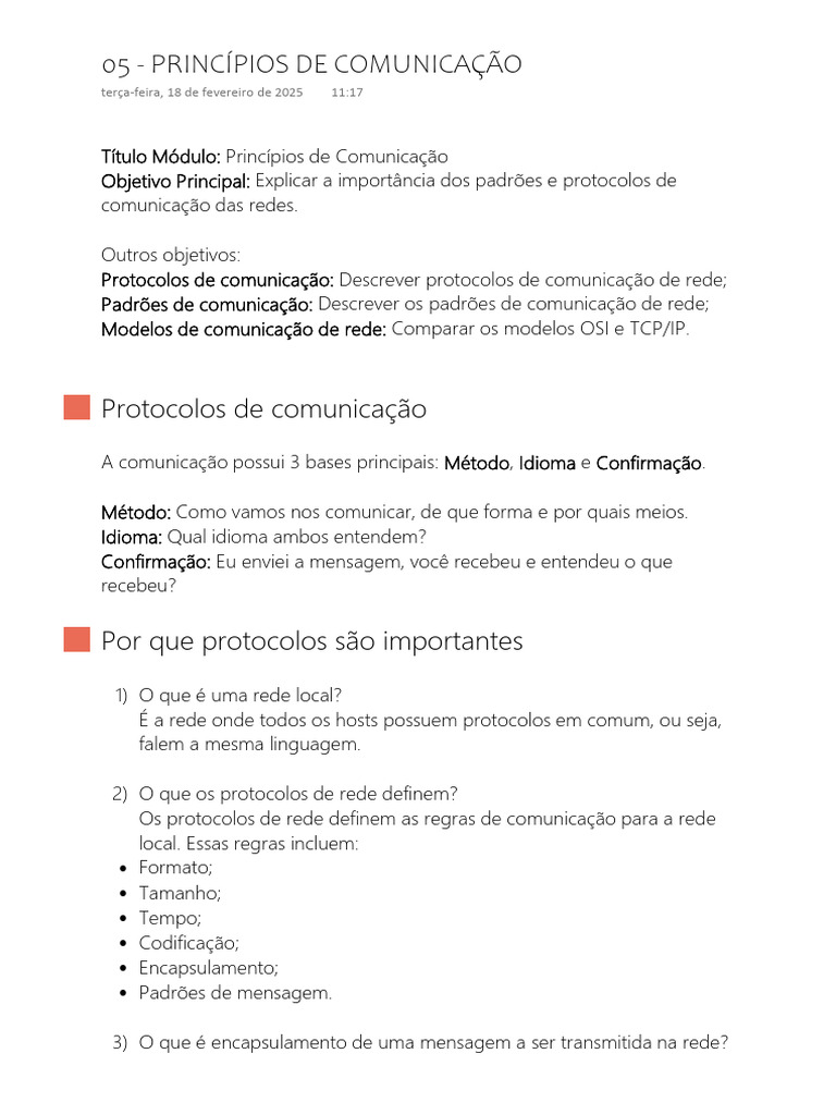 Protocolos e Padrões de Comunicação | PDF | Modelo OSI | Rede de ...