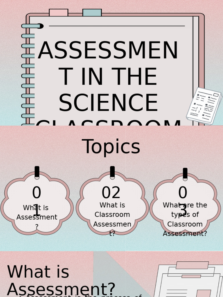 Assessment in The Science Classroom | PDF