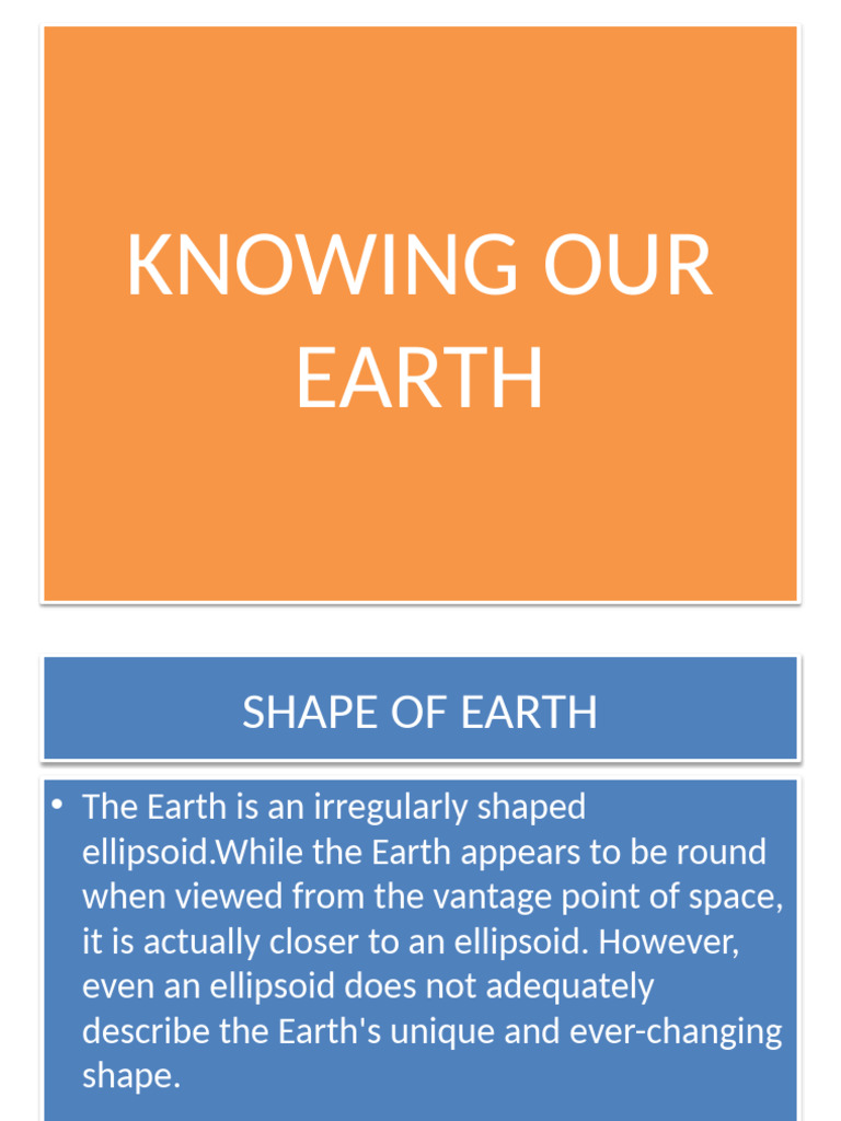 Knowing Our Earth | PDF