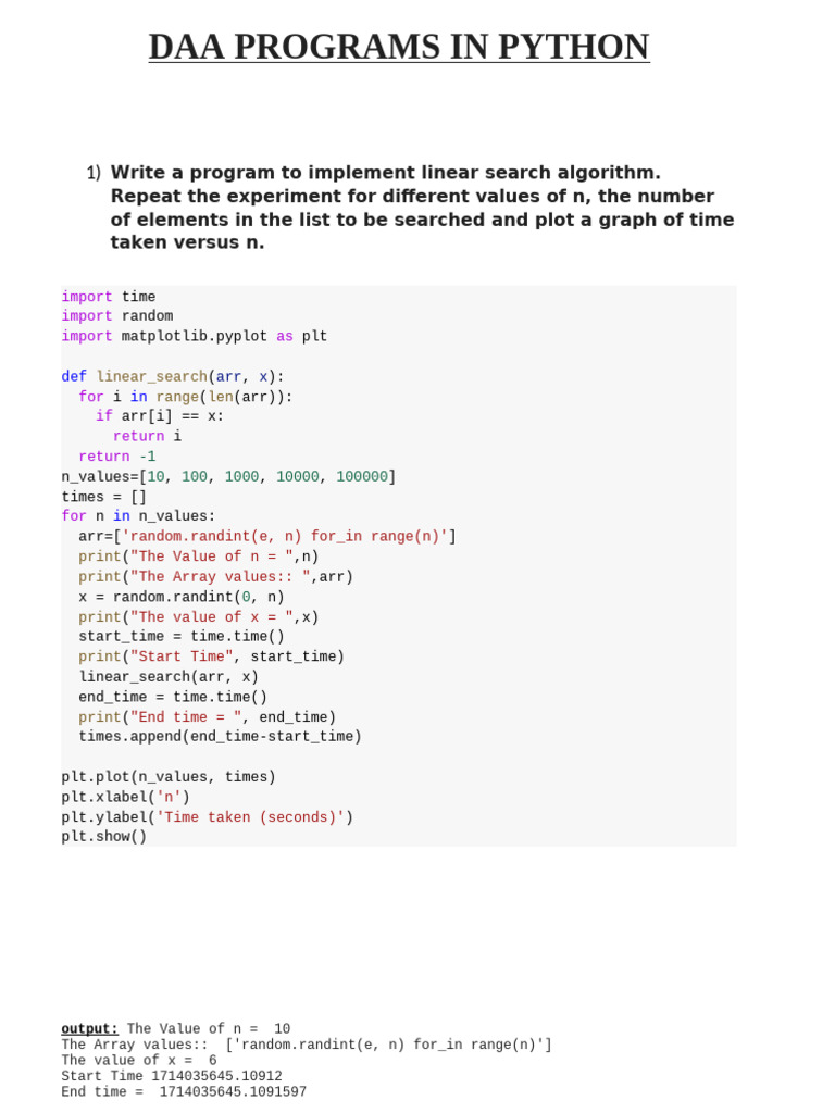 DAA (All Python PRGMS) (New) | PDF | Vertex (Graph Theory) | Discrete ...