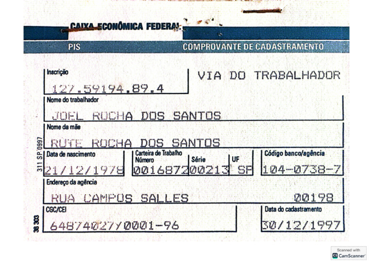 Joel Rocha - PIS | PDF
