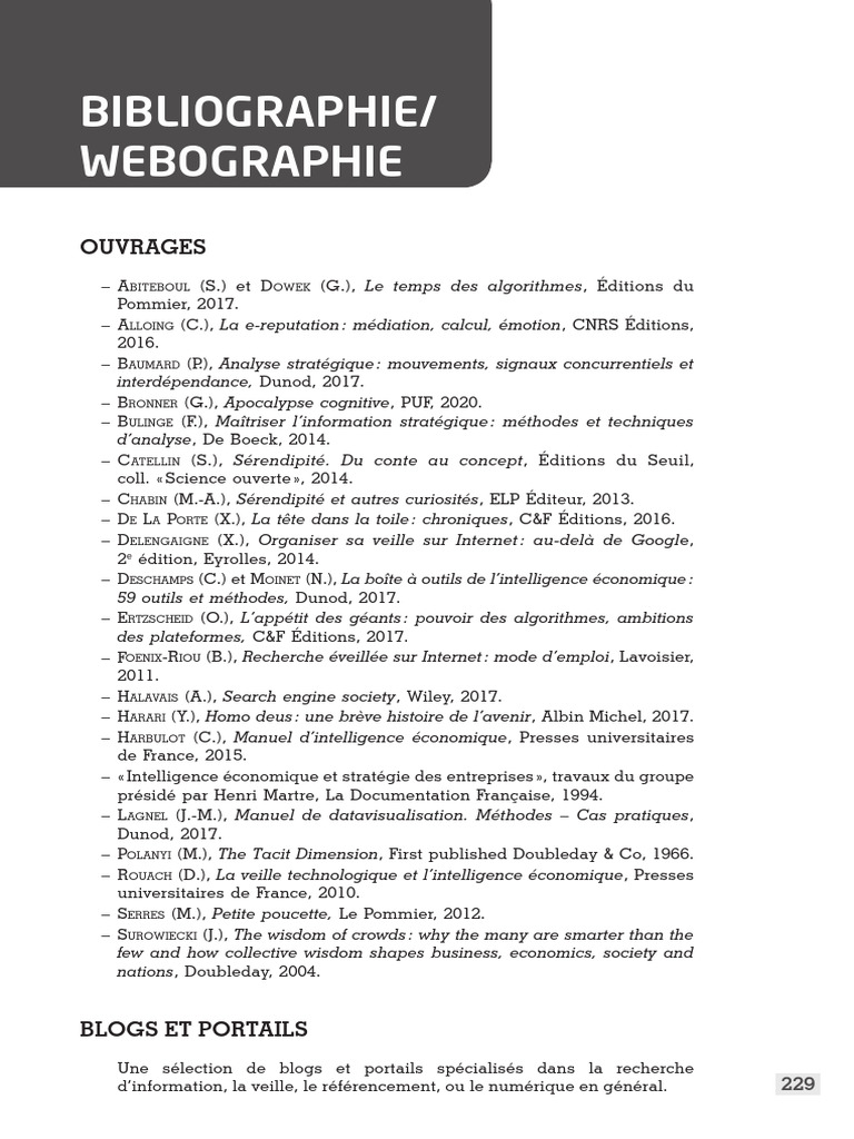 Bibliographie et webographie utiles | PDF