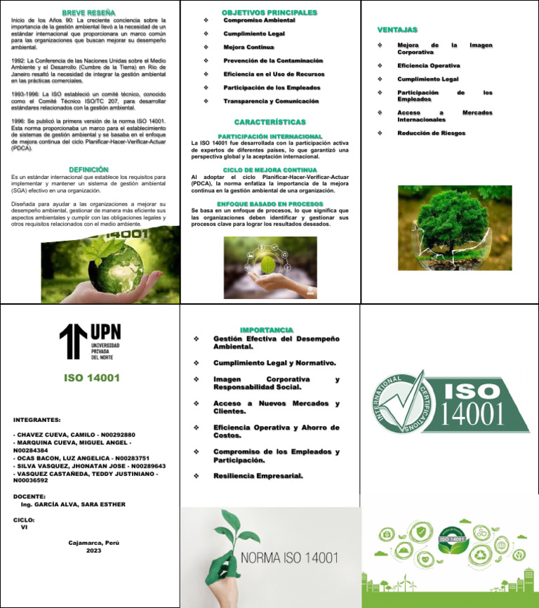 Triptico Iso 14001 | PDF | Entorno natural | Business