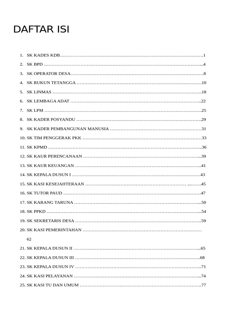 Daftar Isi | PDF