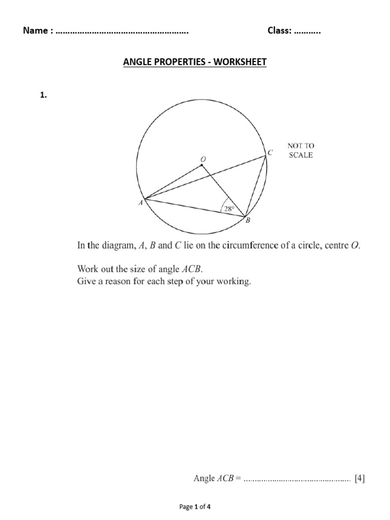 Revisionworksheet Angleproperties Pdf