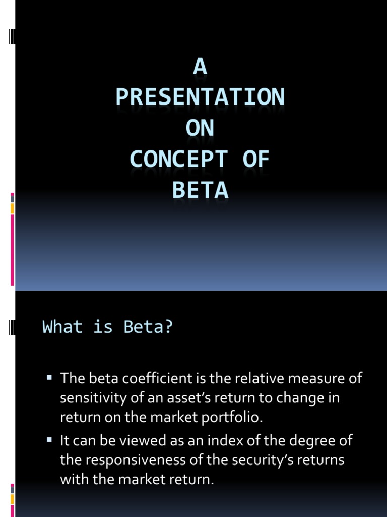 Understanding Beta in Finance | PDF | Beta (Finance) | Capital Asset  Pricing Model
