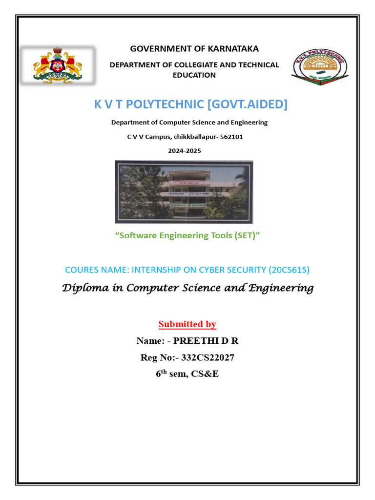 Cyber Security Internship Report 2024 | PDF
