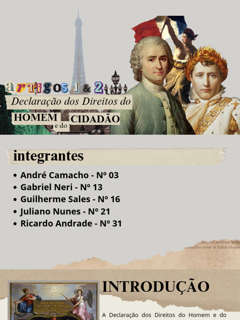 Artigos da Declaração de 1789 | PDF | Direitos Humanos | Revolução Francesa