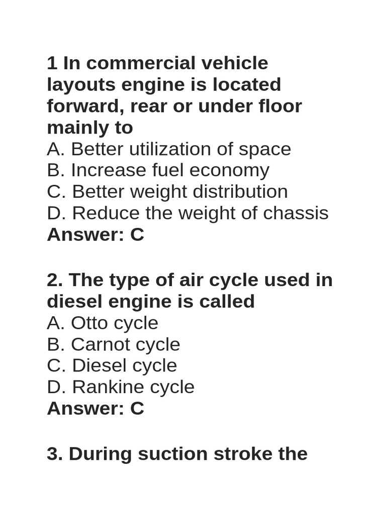 Automobile Engineering MCQs Guide | PDF | Piston | Axle
