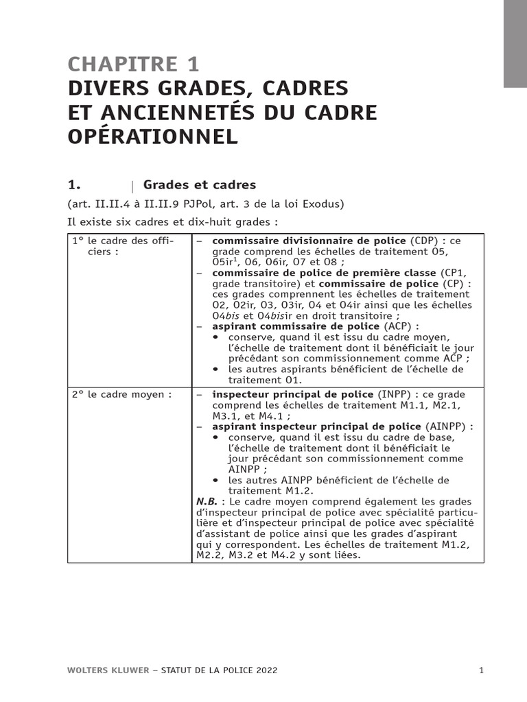 Grades et Cadres du Personnel Policier | PDF | Liberté d'expression ...