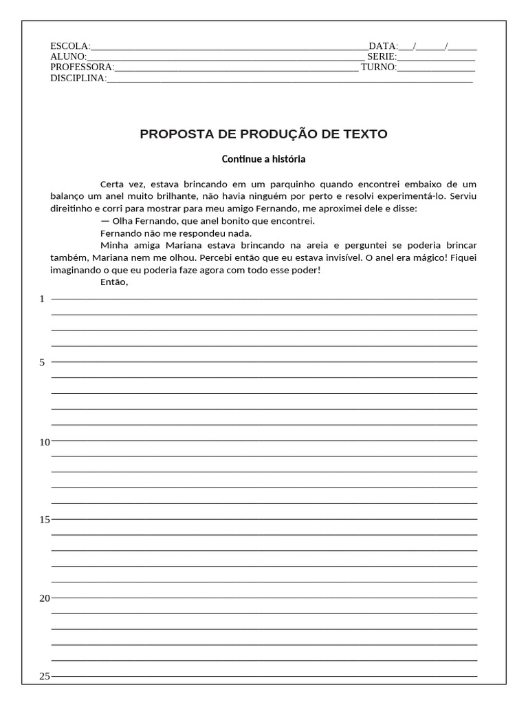 6 - Produção de texto (narrativo) 8 ANO | PDF