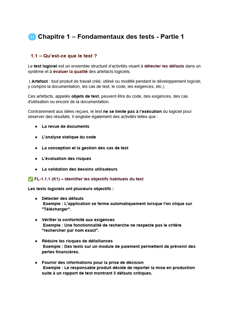 Fondamentaux des tests logiciels | PDF | Test de logiciel | Bug ...