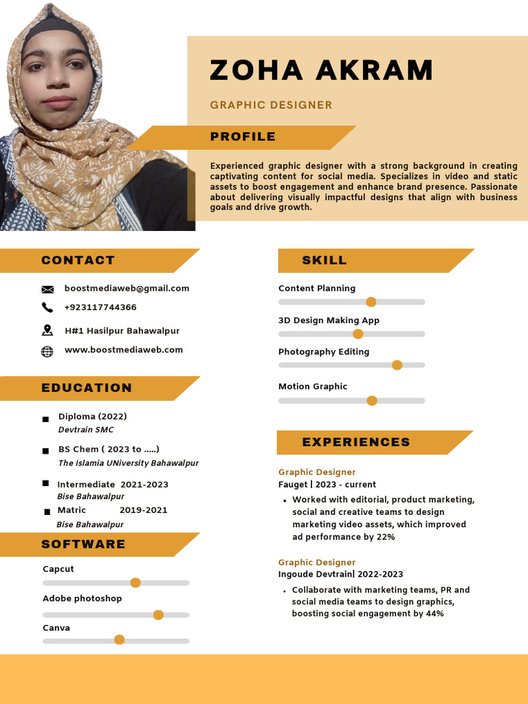 Graphic Designer Profile: Zoha Akram | PDF