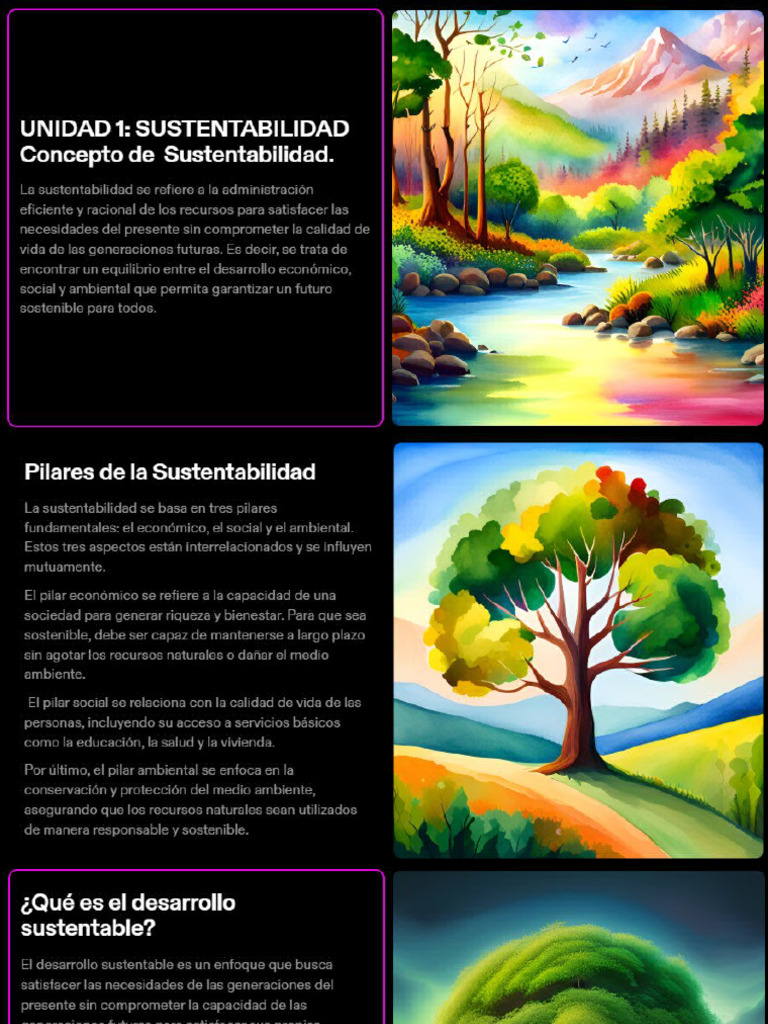 Unidad 1 Sustentabilidad | PDF