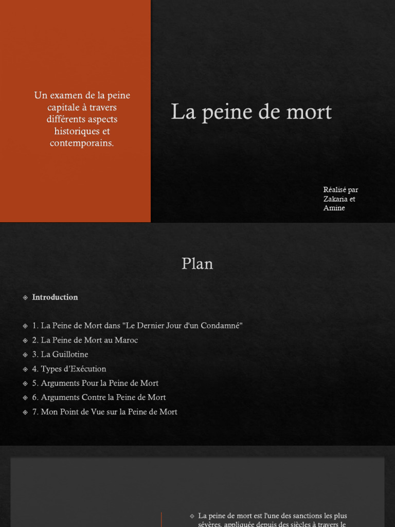 Analyse de la peine de mort et ses enjeux | PDF | Peine capitale ...