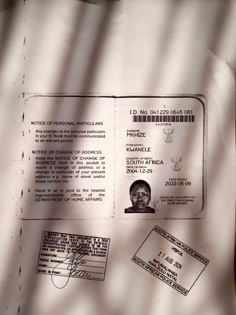 Change of Personal Particulars Notice | PDF