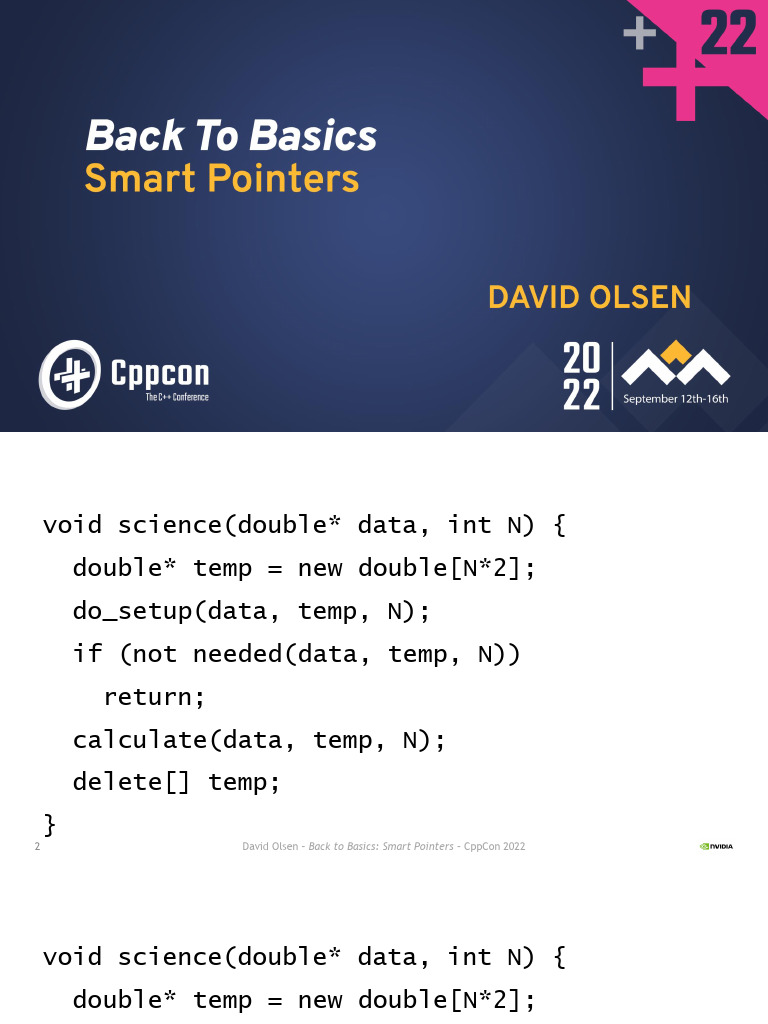 Olsen Smart Pointers CppCon22 | PDF | Pointer (Computer Programming ...
