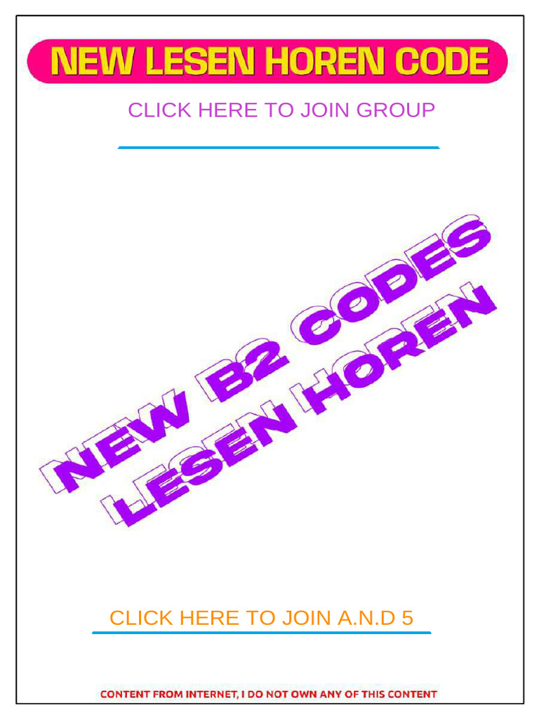 B2 New Lesen Hören Codes | PDF
