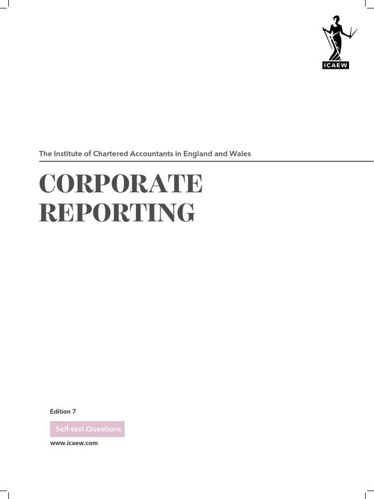 Corporate Reporting Self-Test Questions 2020 | PDF | Fair Value ...