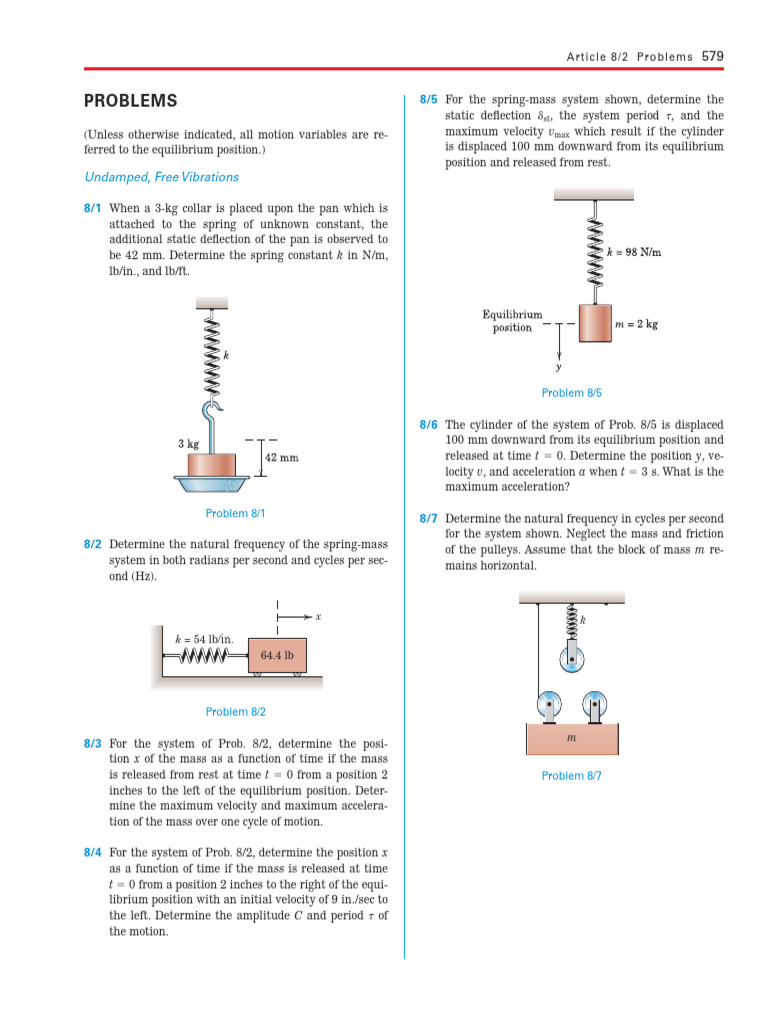 Minimum Mass for Cylinder Stability | PDF | Damping | Oscillation