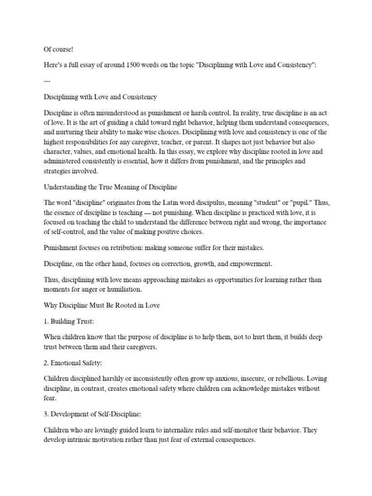 Loving and Consistent Discipline Guide | PDF | Disciplines | Punishments